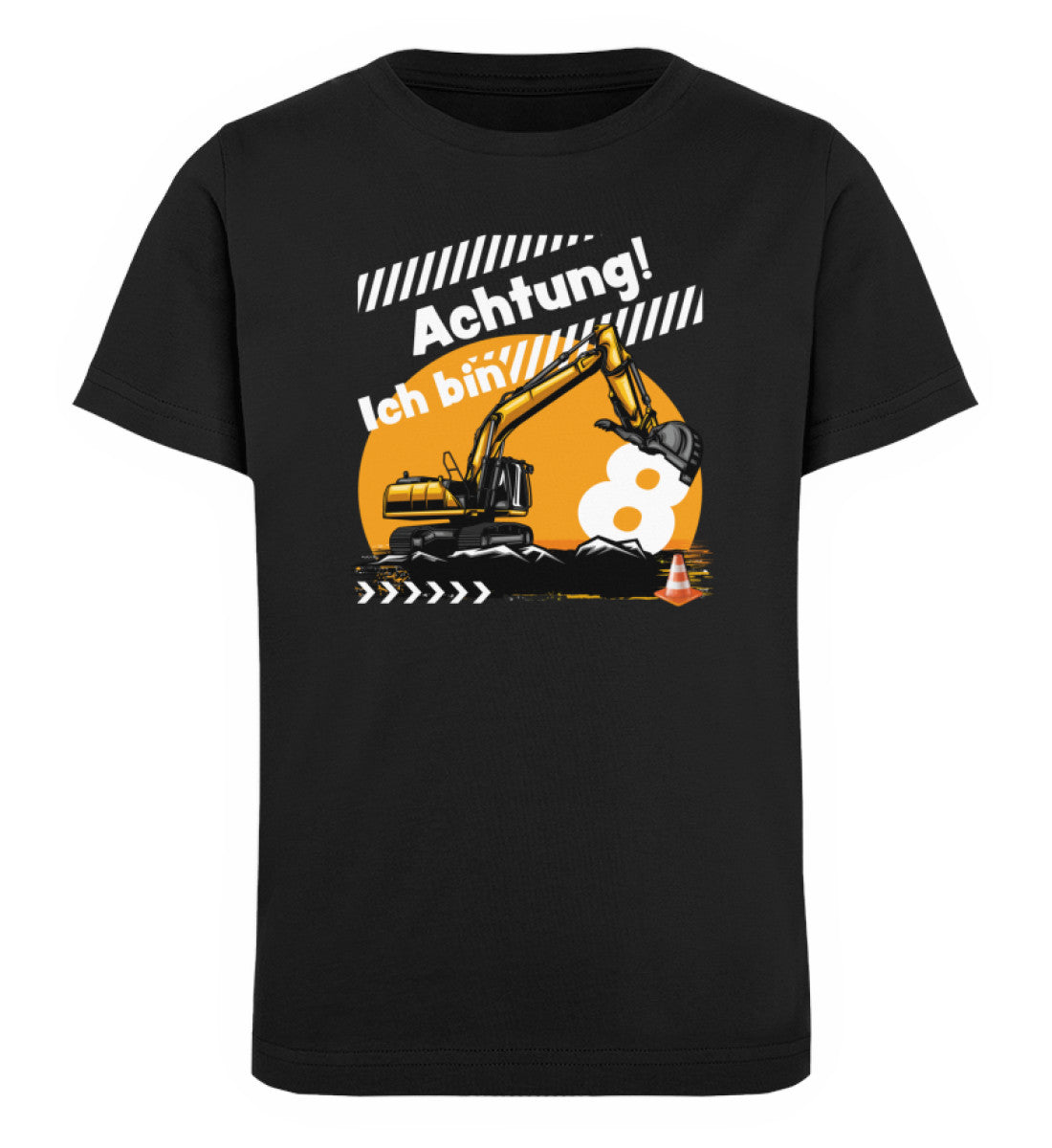 Achtung! Ich bin 8 Geburtstag Bagger | Mini Creator T-Shirt ST/ST -  Dorfkind Landwirt Shop